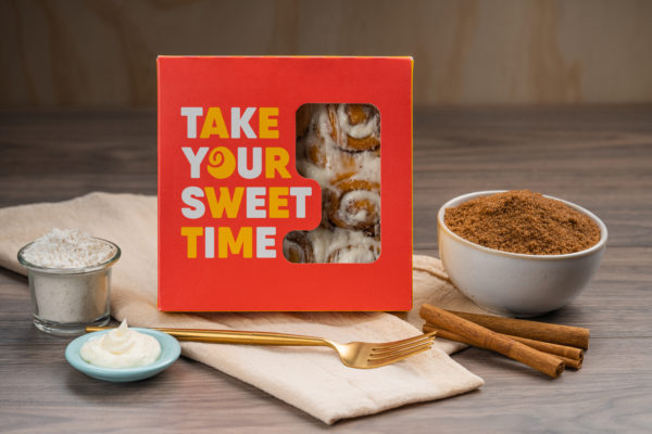 Our Snack Packs are a wonderful 2-3 bite size! Double frosted and packed with loads of flavour, these snack sized rolls make a lovely gift for your teammates, family members, friends or enjoy yourself over a fresh brewed Lavazza coffee!